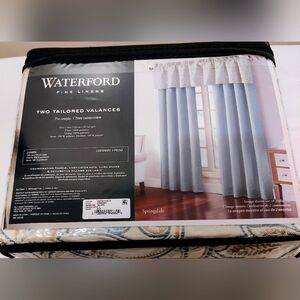 WaterFord Fine linens 2 Tailored Valances Size 55"× 18" NEW